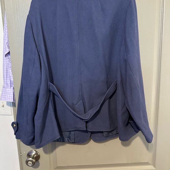 Blue Button-Up Women's Jacket Joan Rivers Blazer Coat Casual Navy 2X Classy Cuff - Picture 4 of 4